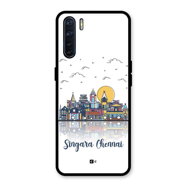 Chennai City Glass Back Case for Oppo F15