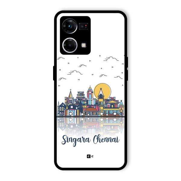 Chennai City Glass Back Case for Oppo F21s Pro 4G