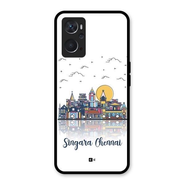 Chennai City Glass Back Case for Oppo K10 4G