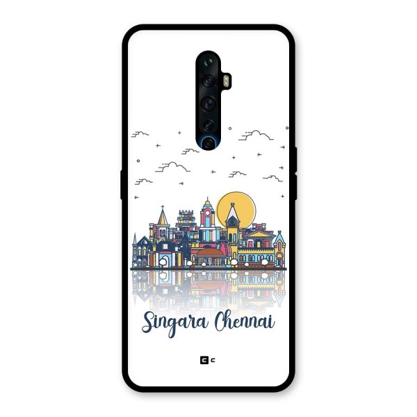 Chennai City Glass Back Case for Oppo Reno2 F