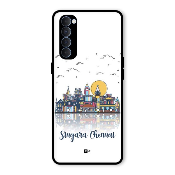 Chennai City Glass Back Case for Oppo Reno4 Pro