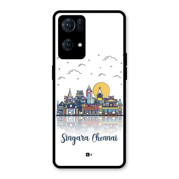 Chennai City Glass Back Case for Oppo Reno7 Pro 5G