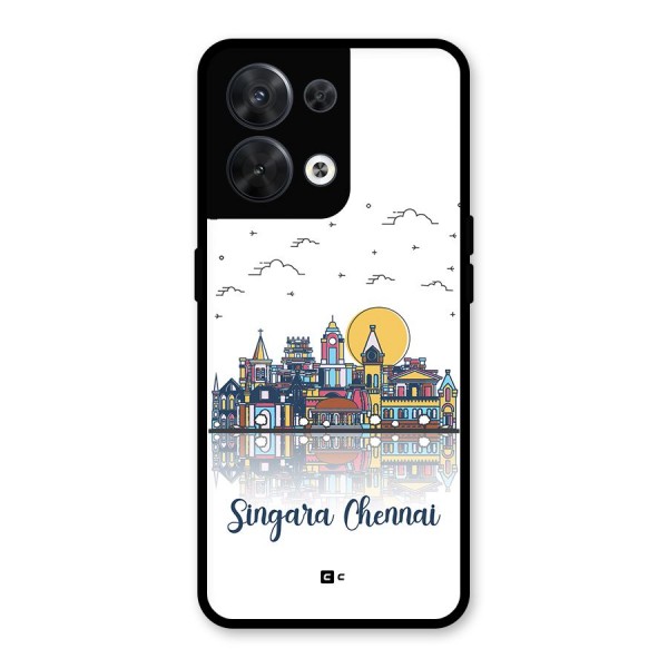 Chennai City Glass Back Case for Oppo Reno8 5G