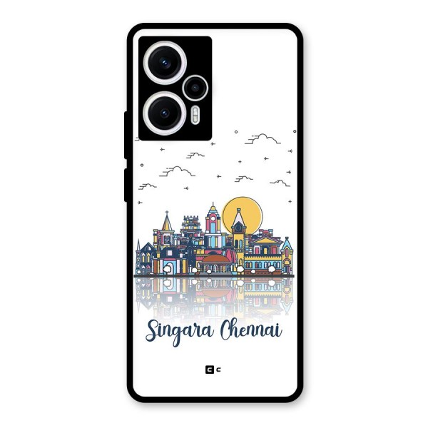 Chennai City Glass Back Case for Poco F5