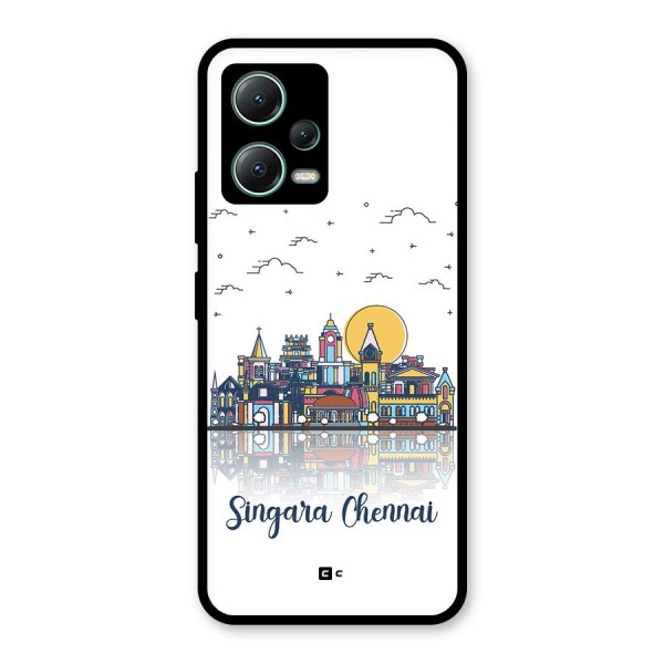 Chennai City Glass Back Case for Poco X5