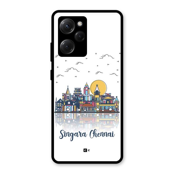 Chennai City Glass Back Case for Poco X5 Pro