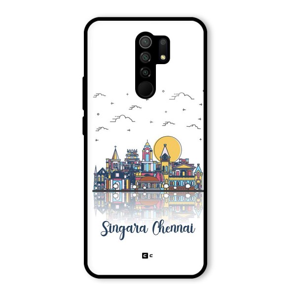 Chennai City Glass Back Case for Redmi 9 Prime