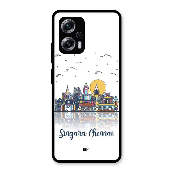 Chennai City Glass Back Case for Redmi K50i