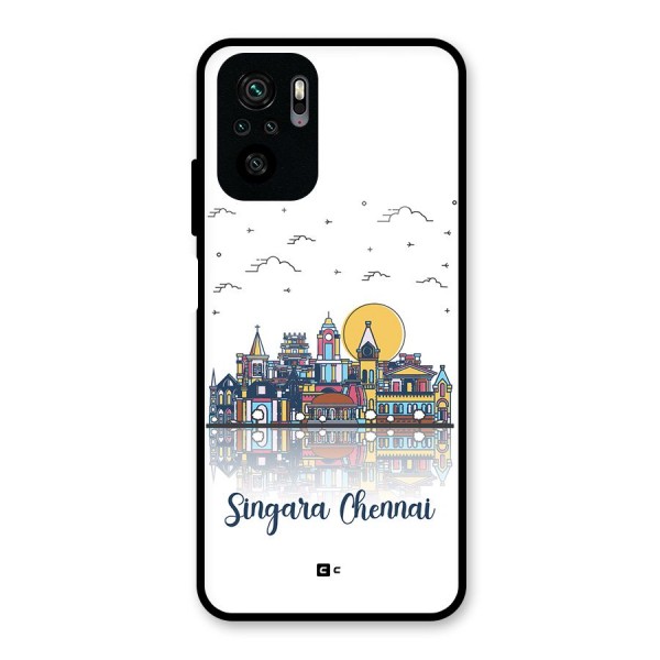 Chennai City Glass Back Case for Redmi Note 10