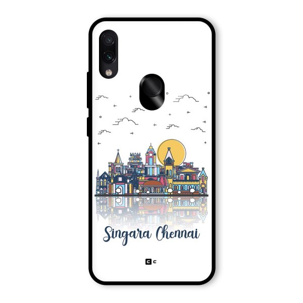 Chennai City Glass Back Case for Redmi Note 7