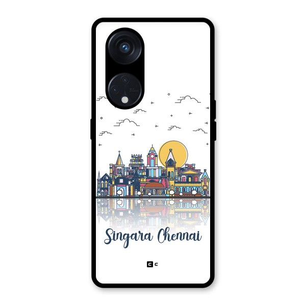 Chennai City Glass Back Case for Reno8 T 5G