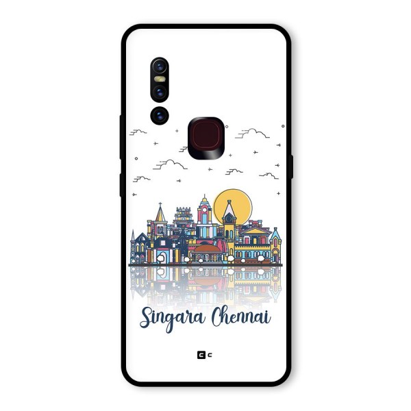 Chennai City Glass Back Case for Vivo V15