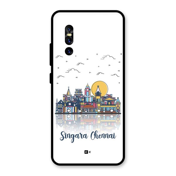 Chennai City Glass Back Case for Vivo V15 Pro