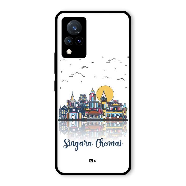 Chennai City Glass Back Case for Vivo V21 5G