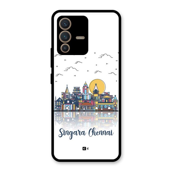 Chennai City Glass Back Case for Vivo V23 5G