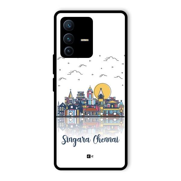 Chennai City Glass Back Case for Vivo V23 Pro