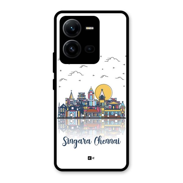 Chennai City Glass Back Case for Vivo V25