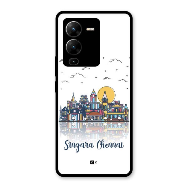 Chennai City Glass Back Case for Vivo V25 Pro