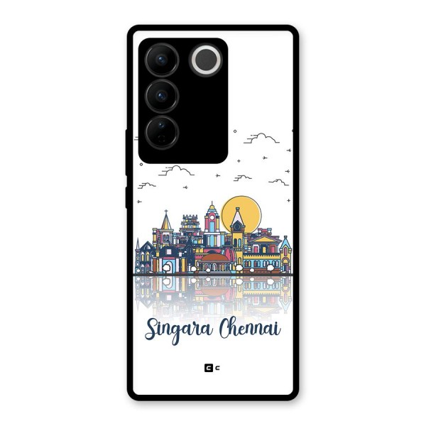 Chennai City Glass Back Case for Vivo V27 Pro