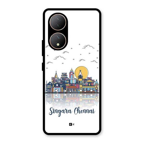 Chennai City Glass Back Case for Vivo Y100A