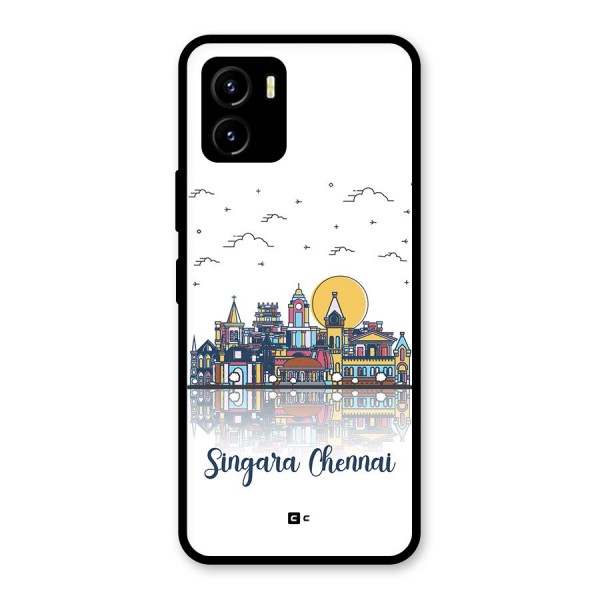 Chennai City Glass Back Case for Vivo Y15s