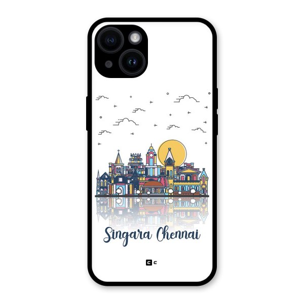 Chennai City Glass Back Case for iPhone 14