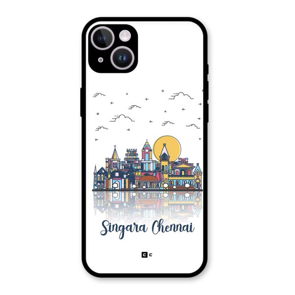 Chennai City Glass Back Case for iPhone 14 Plus