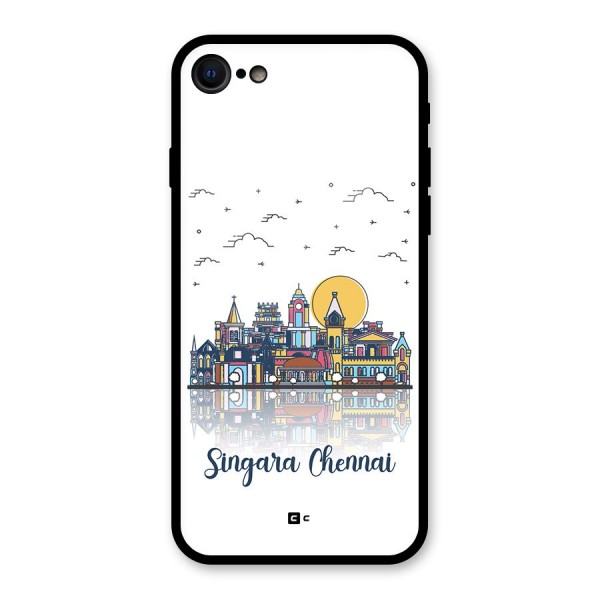 Chennai City Glass Back Case for iPhone SE 2020