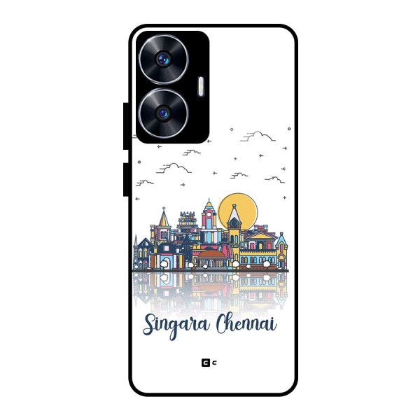 Chennai City Glass Back Case for realme C55