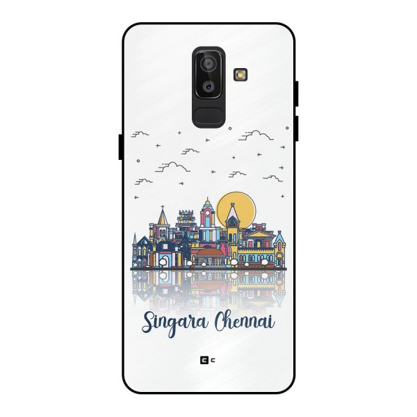 Chennai City Metal Back Case for Galaxy J8