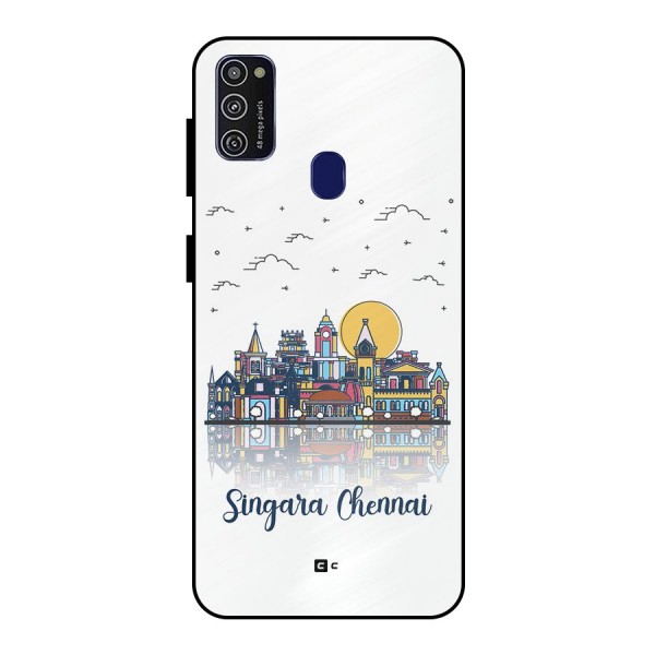 Chennai City Metal Back Case for Galaxy M21