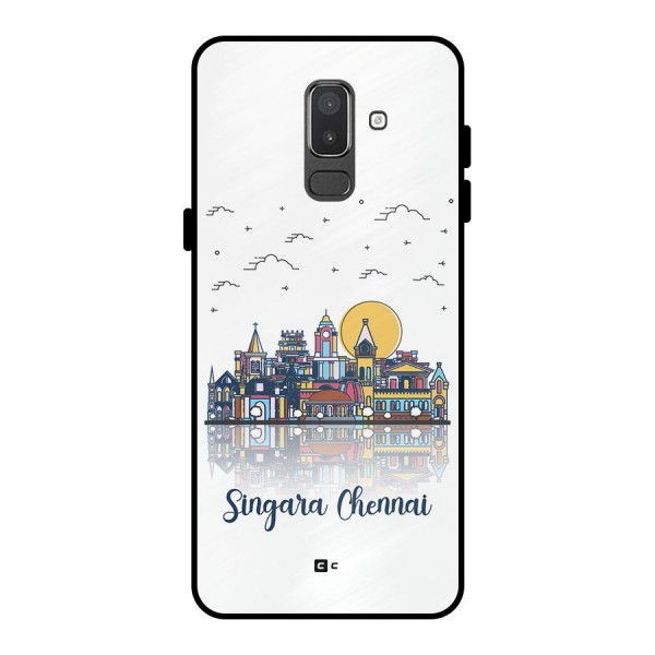 Chennai City Metal Back Case for Galaxy On8 (2018)