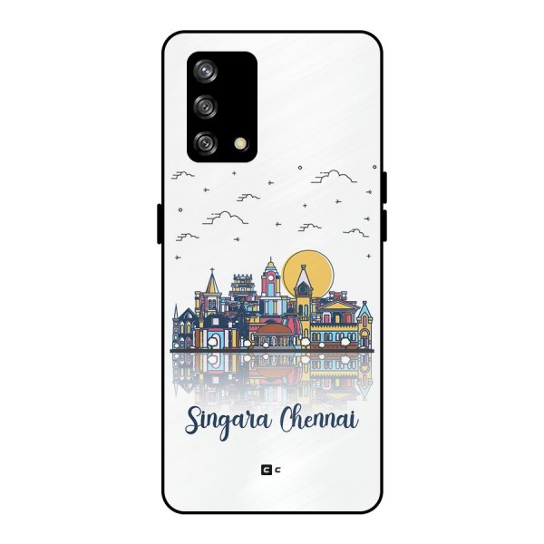 Chennai City Metal Back Case for Oppo F19s