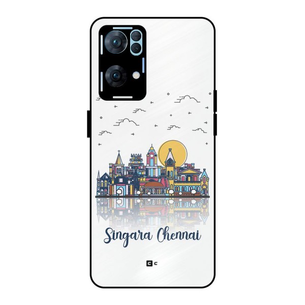 Chennai City Metal Back Case for Oppo Reno7 Pro 5G