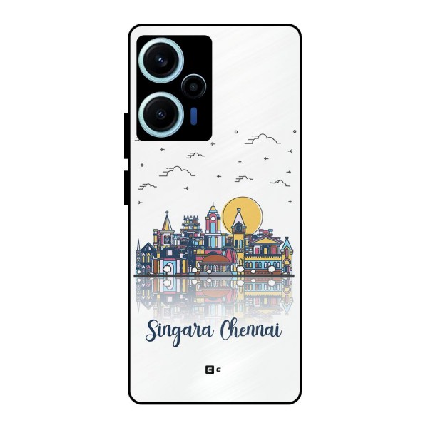 Chennai City Metal Back Case for Poco F5