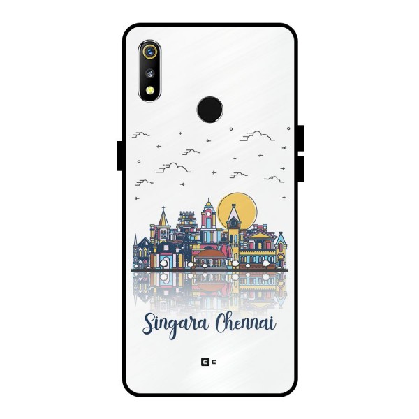 Chennai City Metal Back Case for Realme 3