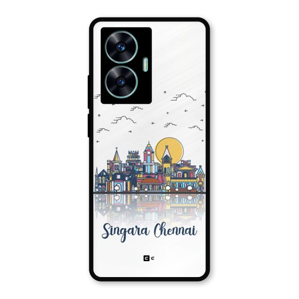 Chennai City Metal Back Case for Realme Narzo N55