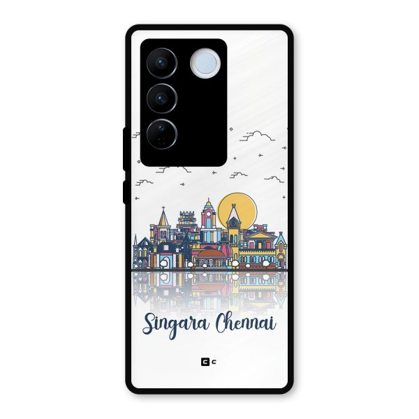 Chennai City Metal Back Case for Vivo V27 Pro