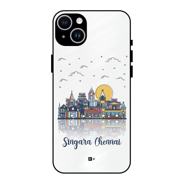 Chennai City Metal Back Case for iPhone 14 Plus