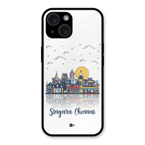 Chennai City Metal Back Case for iPhone 15