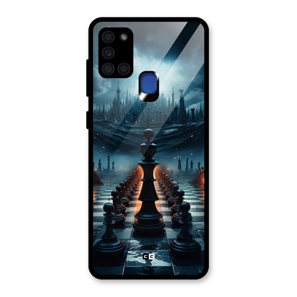 Chess World Glass Back Case for Galaxy A21s