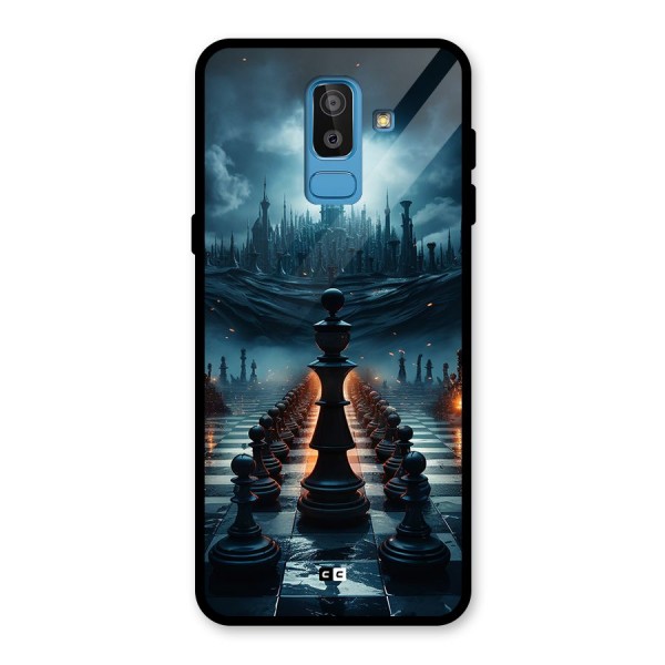 Chess World Glass Back Case for Galaxy J8