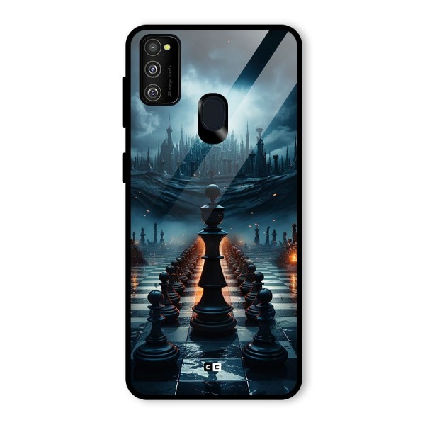 Chess World Glass Back Case for Galaxy M21