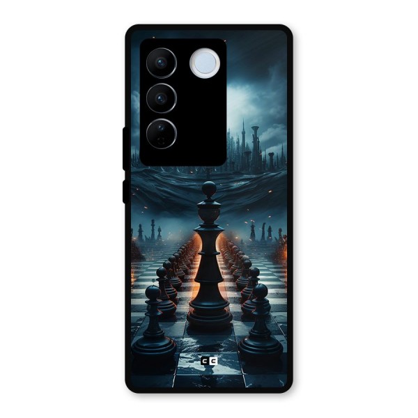 Chess World Metal Back Case for Vivo V27 Pro