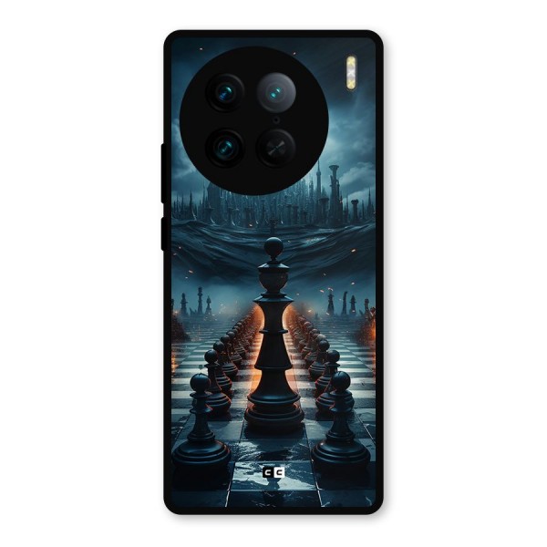 Chess World Metal Back Case for Vivo X90 Pro