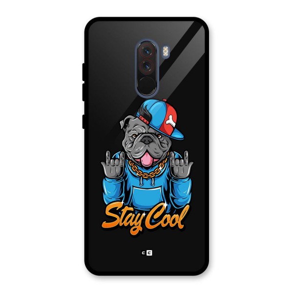 Chill Calm Cool Glass Back Case for Poco F1