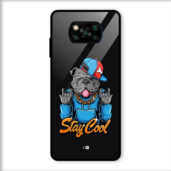 Chill Calm Cool Glass Back Case for Poco X3