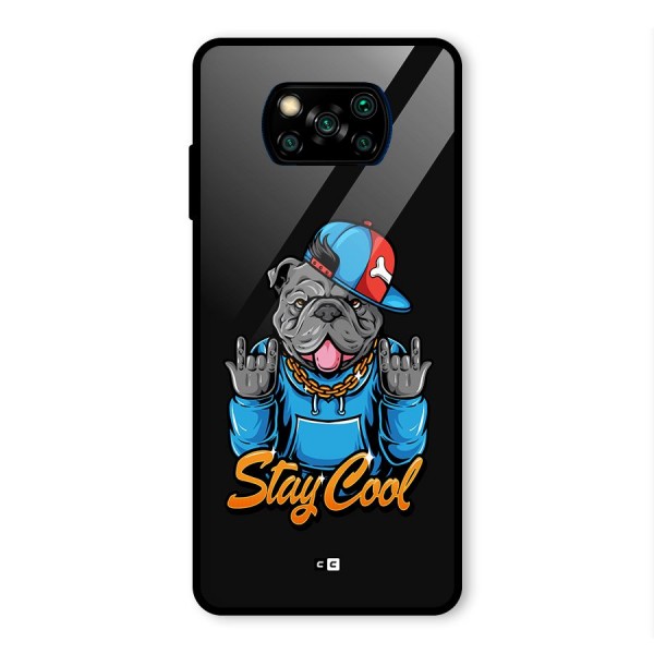 Chill Calm Cool Glass Back Case for Poco X3 Pro