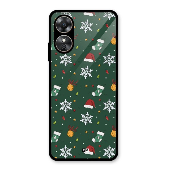 Christmas Call Glass Back Case for Oppo A17