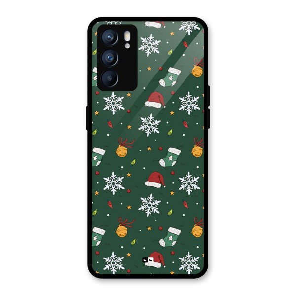 Christmas Call Glass Back Case for Oppo Reno6 5G